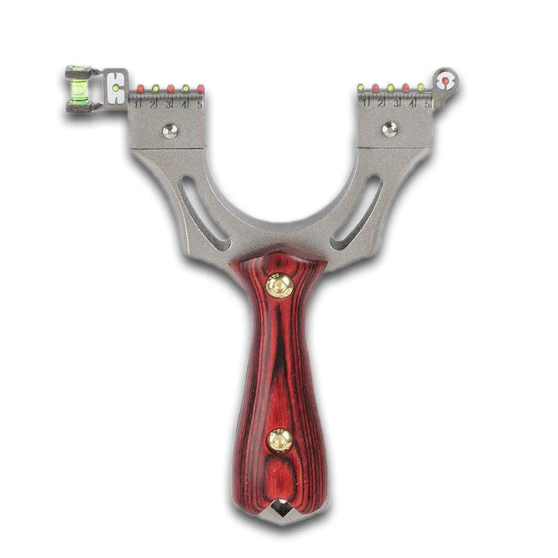 Inox-304 Pro Steinschleuder aus Edelstahl und Holz