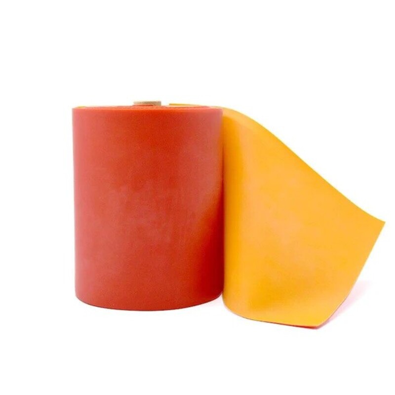 Oranges Flachgummiband als Rolle, 1 mm